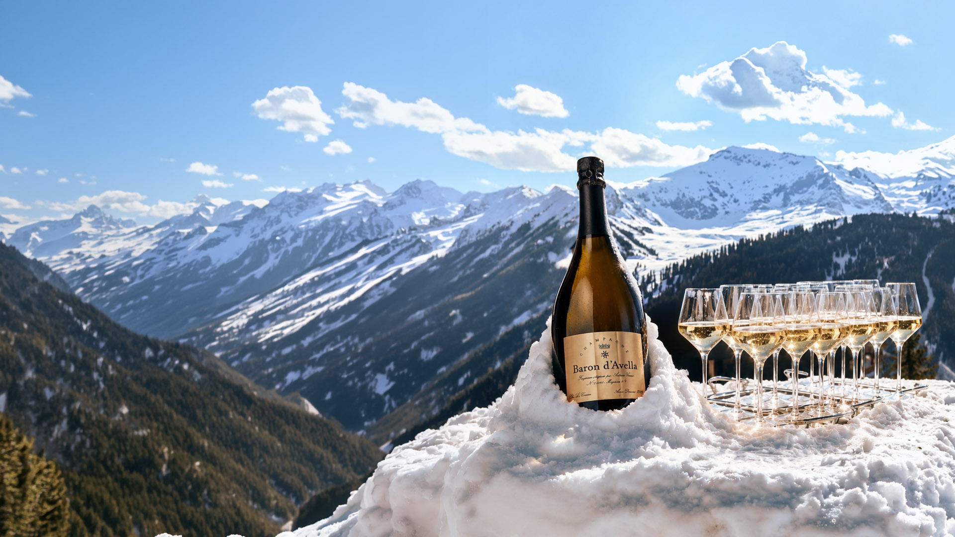 The C3LLAR × Baron d'Avella private chalet on the sidelines